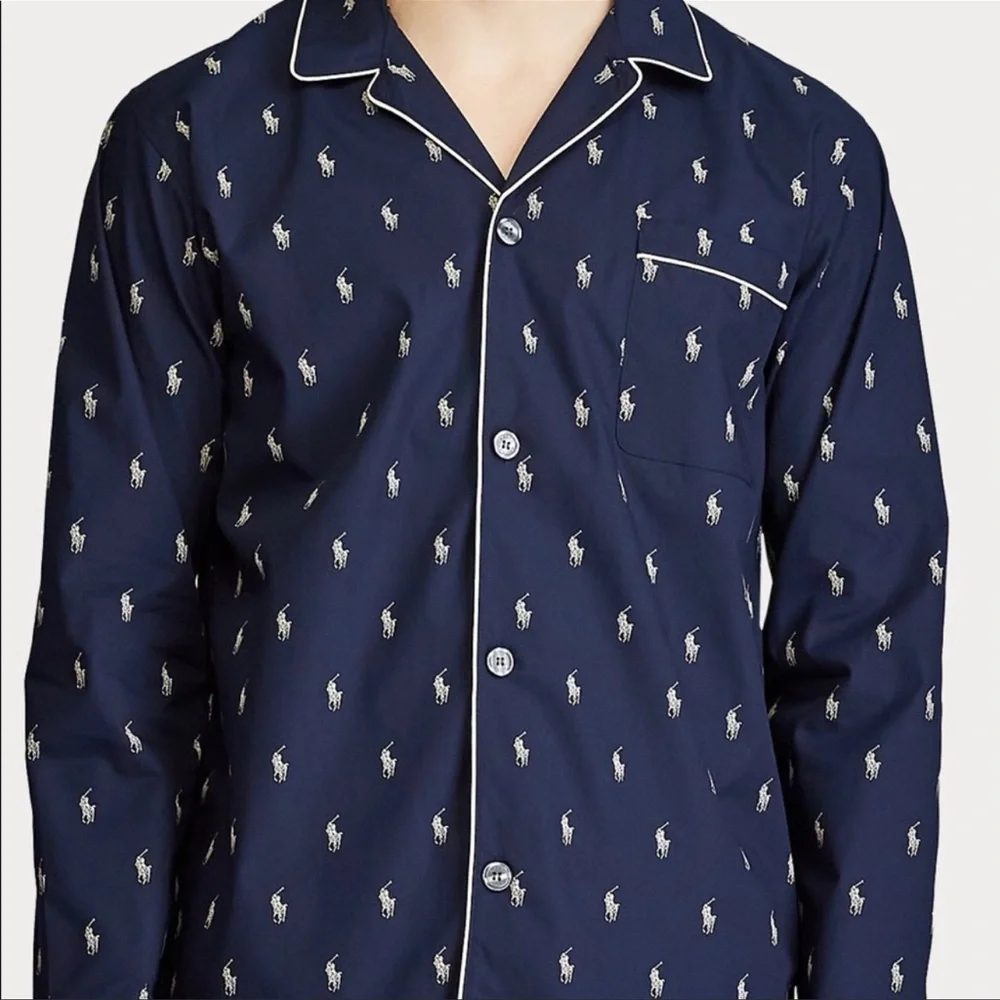 Polo Ralph Lauren Signature Pony Pajama Shirt Blue Size 3X NWT